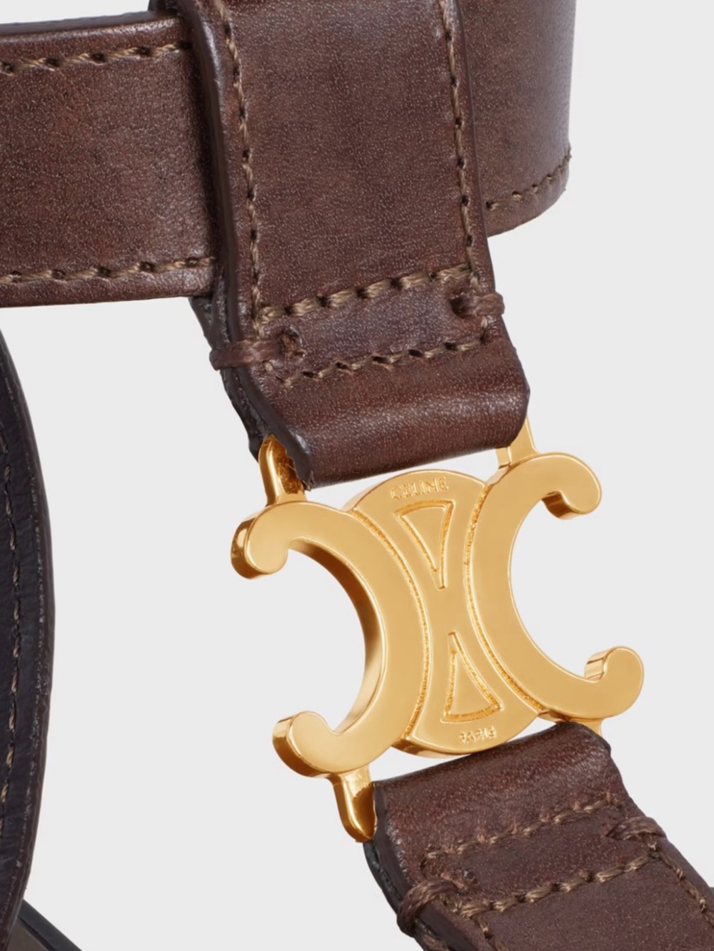CELINE CLEA TRIOMPHE SANDAL IN CALFSKIN - VEGETAL TANNING - Picture 5 of 11